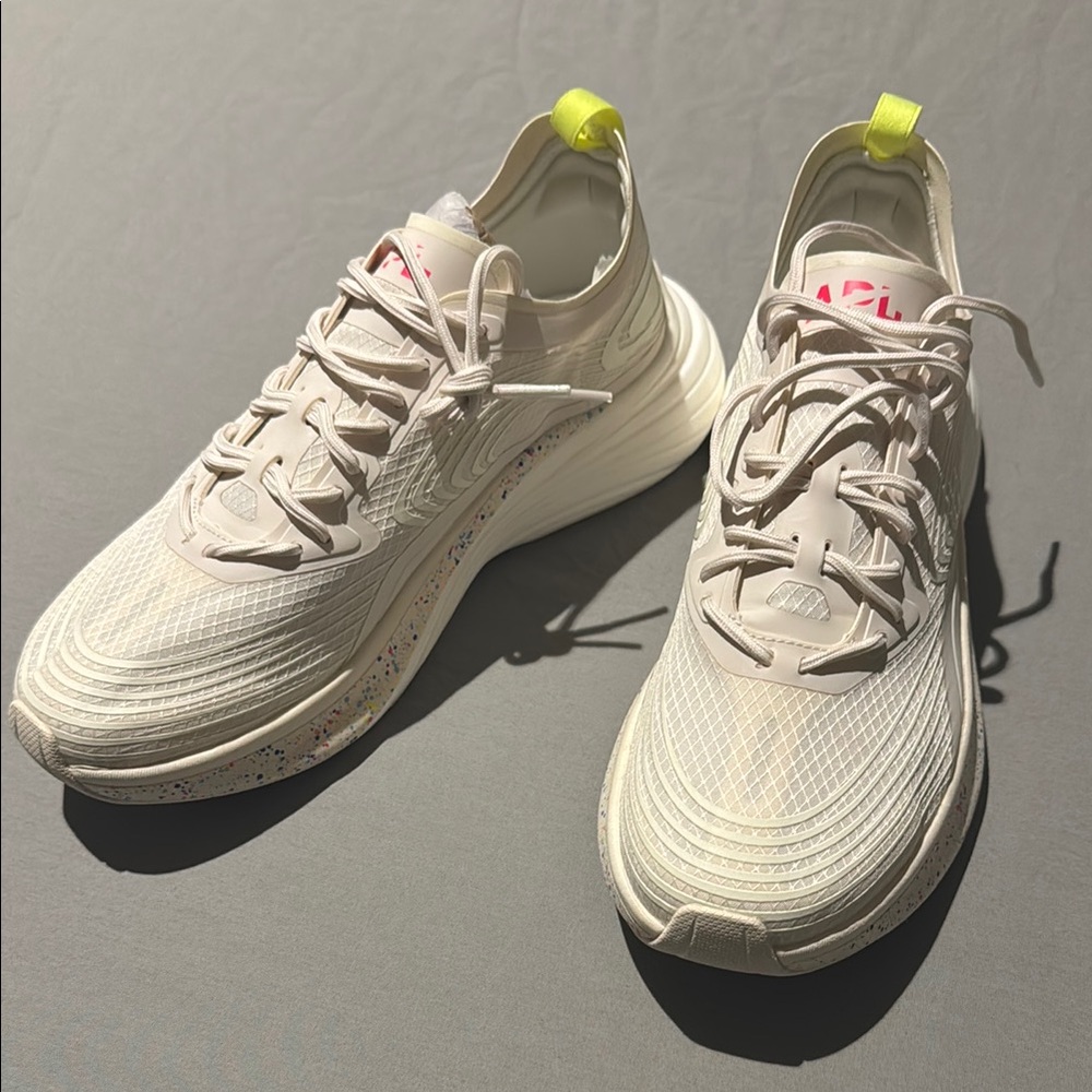 APL Cream Sneakers with Modern Silhouette and Ribbed Texture